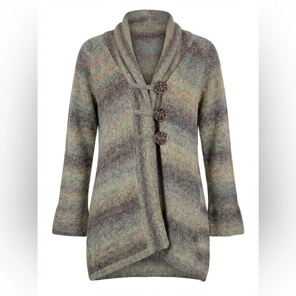 PBJ SPORT WOMENS WOOL SWEATER JACKET GREEN SIZE XL